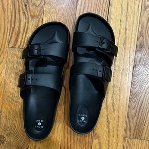 Shade and Shore Neida EVA Two Band Sandals Black